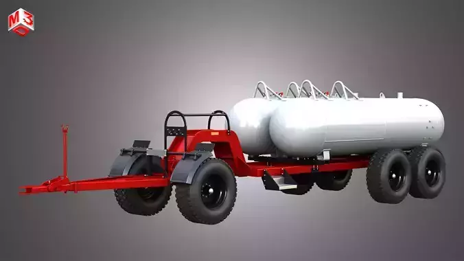 Dalton WNDT Gooseneck Anhydrous Running Gears 3D model