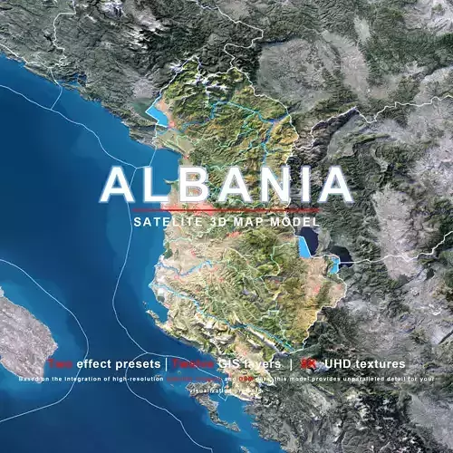 Albania 3D Map 3D model