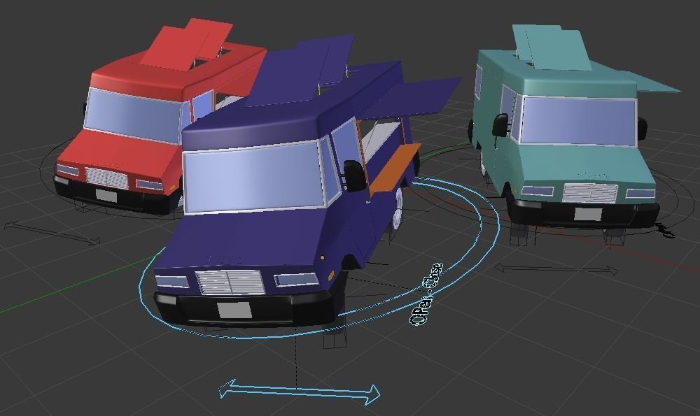 Customizable Food truck 3D model_4