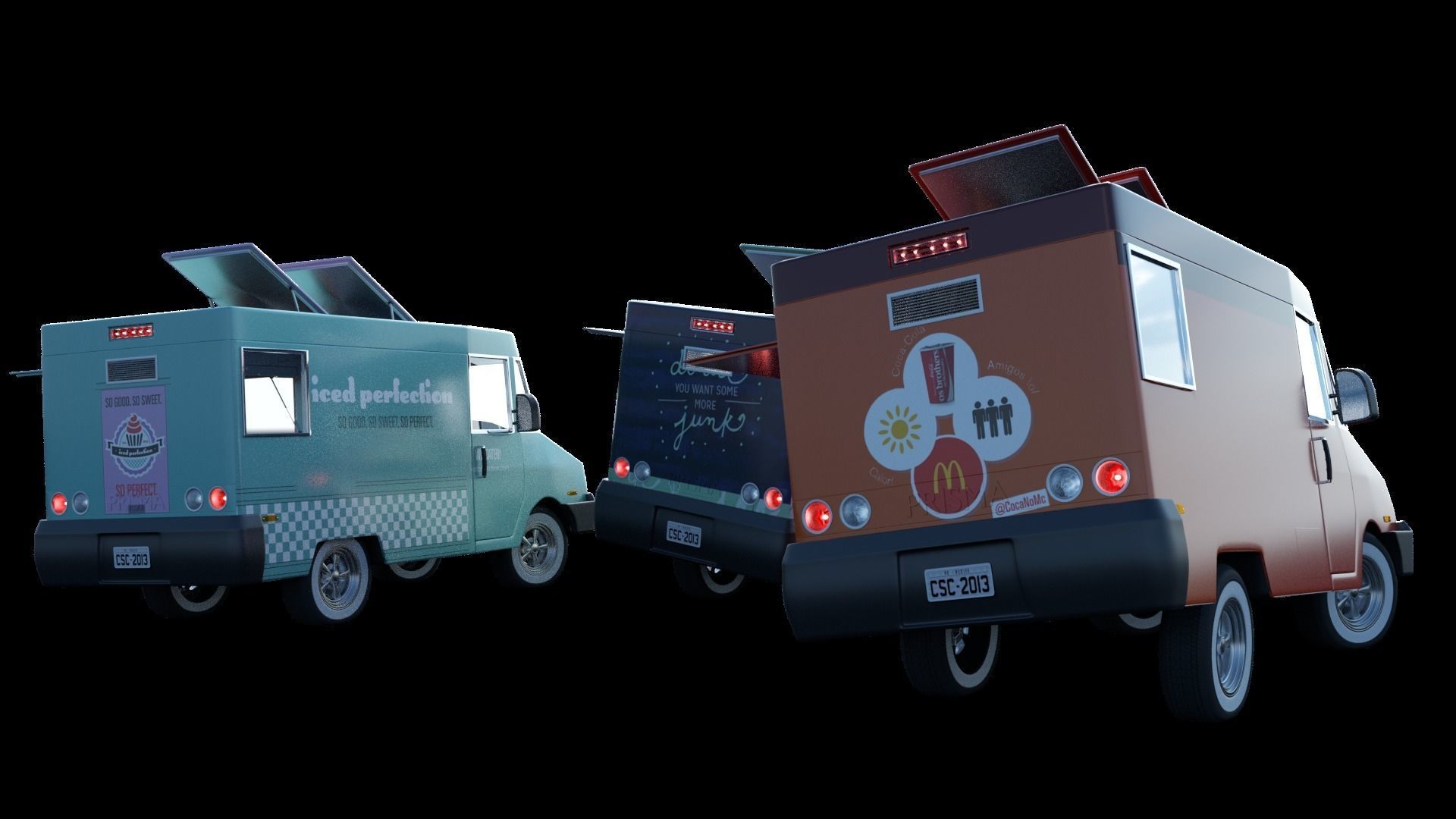 Customizable Food truck 3D model_2