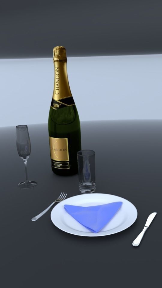 Table serving 3D model