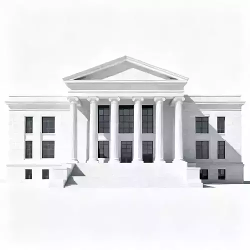 Grand Neoclassical Public Building 3D Model