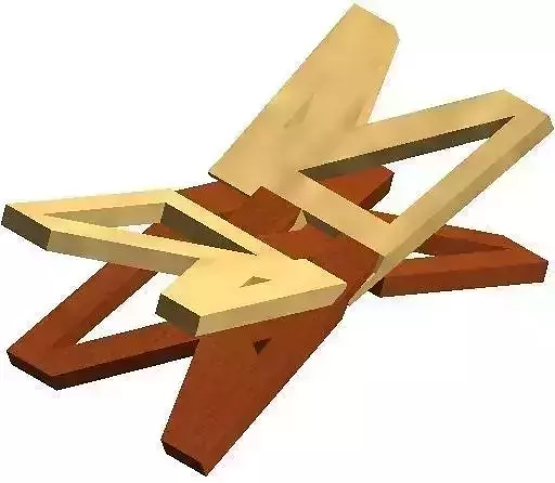 Rehal piece of wood with design 3D print model