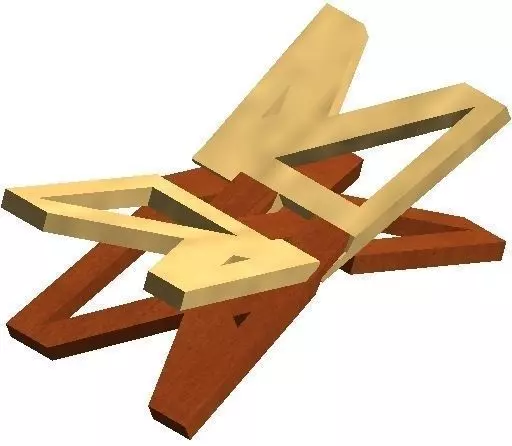 Rehal piece of wood with design 3D print model_0