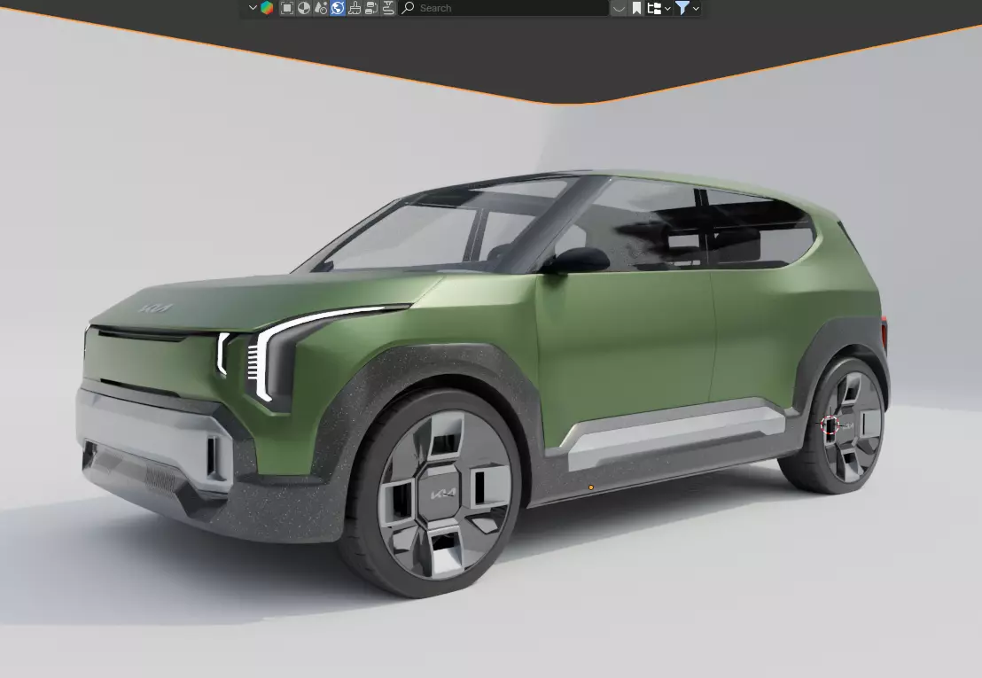 KIA EV2 2026 Lowpoly 3D model Low-poly 3D model