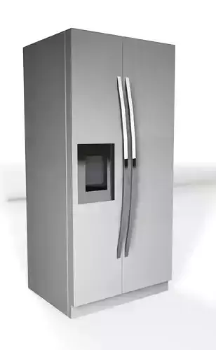 Double door fridge 3D model