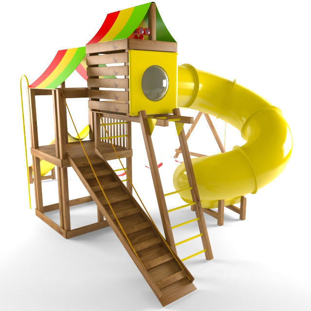 Wooden Game - Playground 3D model_1