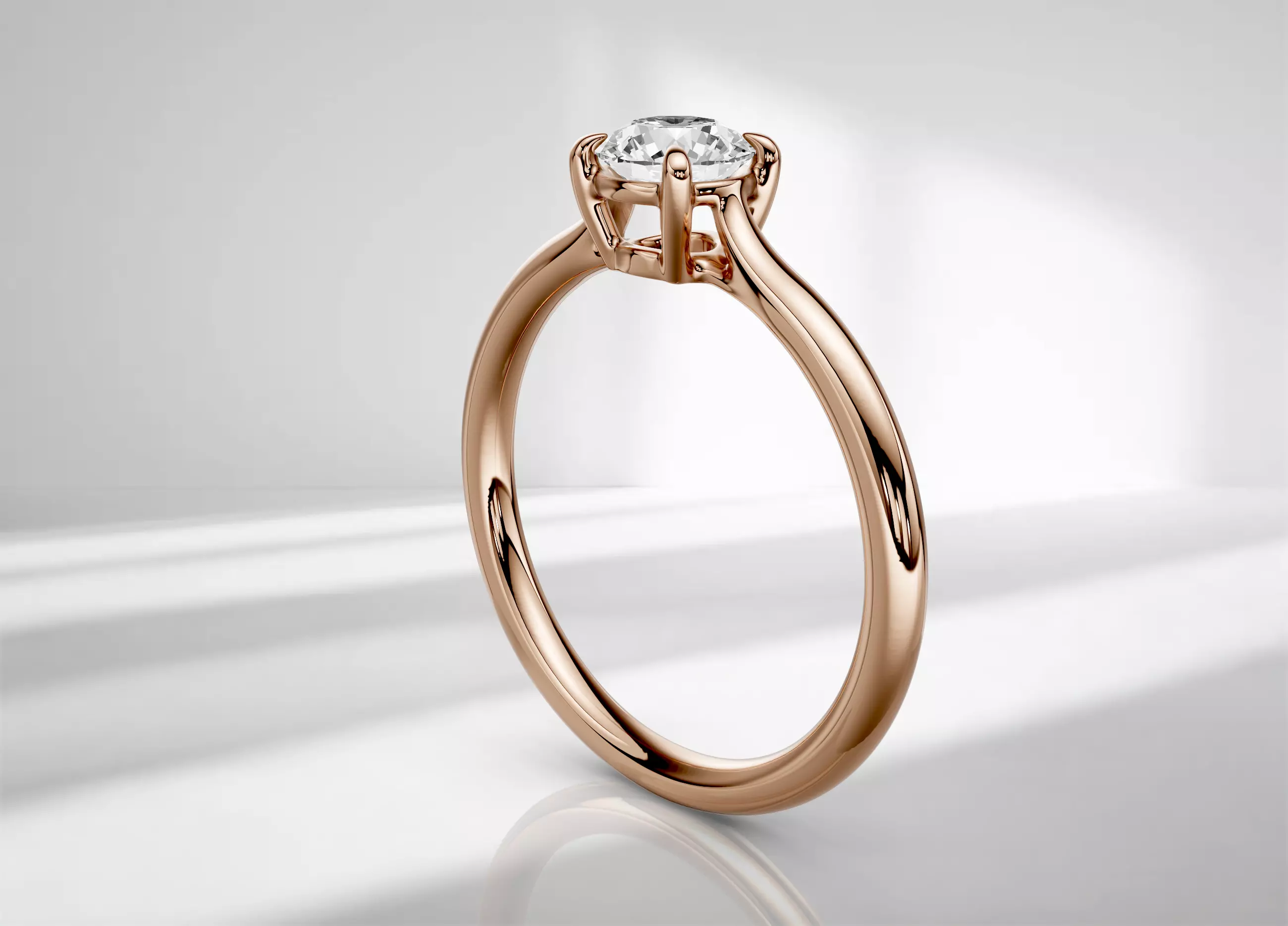 Engagement Solitaire Ring Iva 001 3D print model