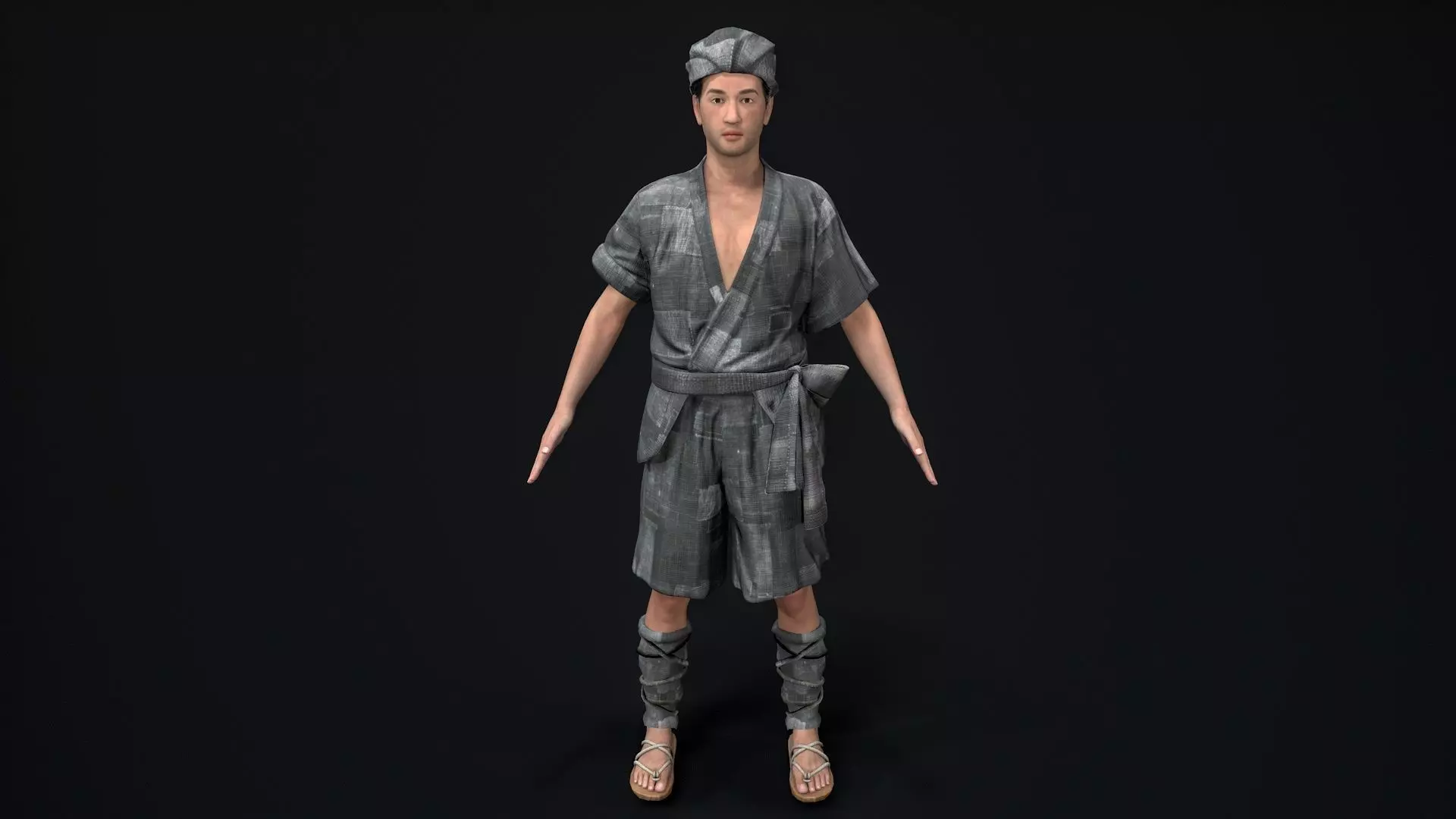Homeless - Beggar Low-poly 3D model