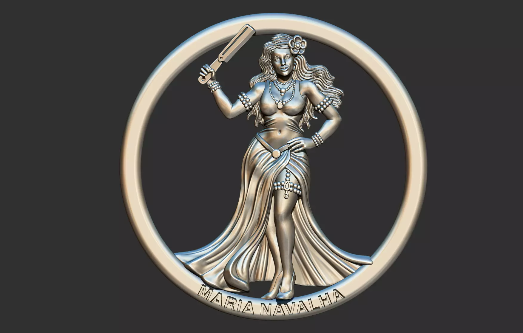 Maria Navalha Medal 3D print model