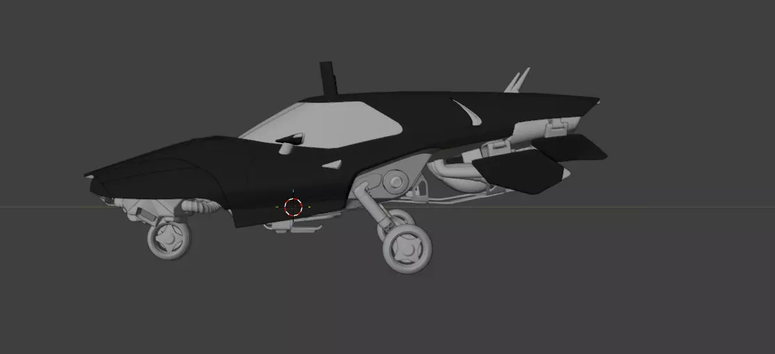 Futurex Sci-Fi Future Concept Cyberpunk Car Low-poly 3D model