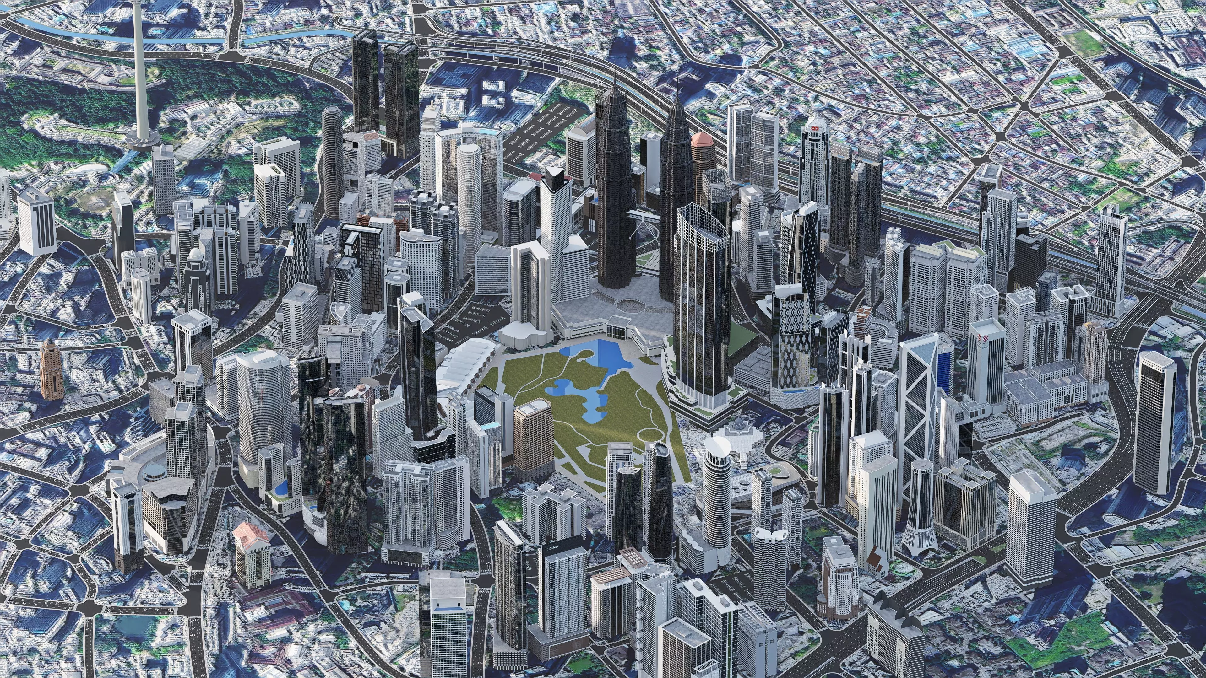 Kuala Lumpur City Centre 3D model