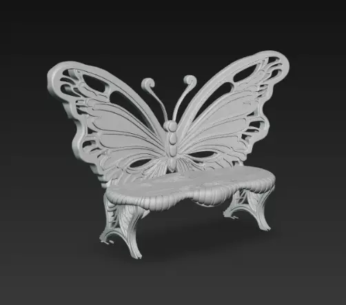 banco mariposa encantada 3D print model