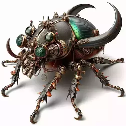 Steampunk Mechanical Beetle Robot 3D Model