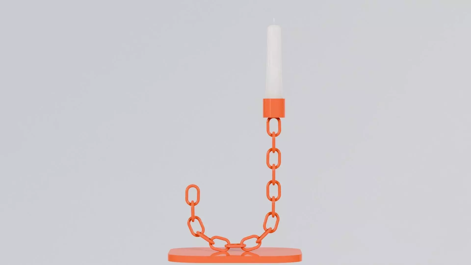 J Orange Candleholder 3D Model Unwrapped UV Low-poly 3D model
