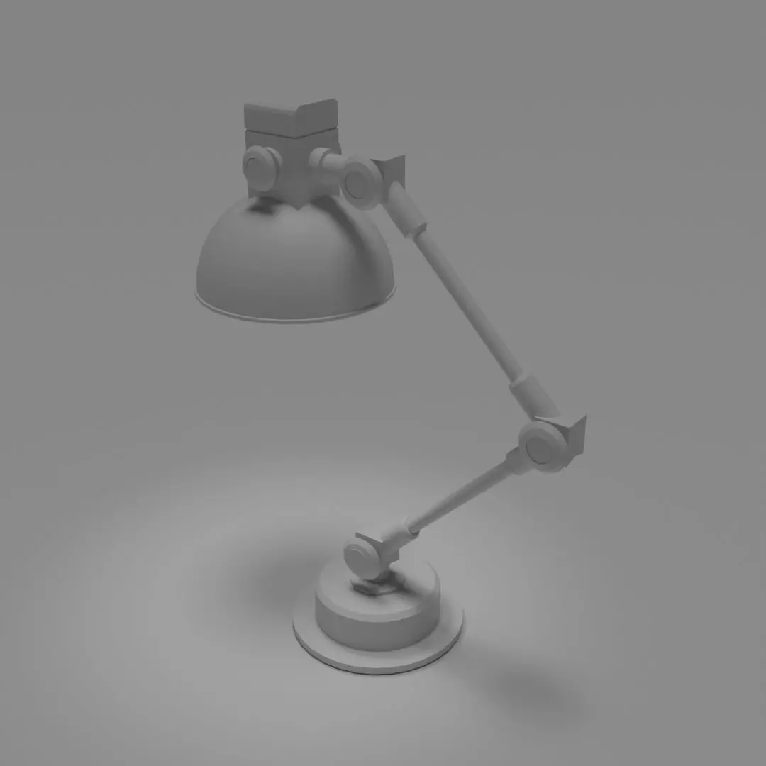 Minimal Desk Lamp Clean Topology 3D Model Blender Free 3D model
