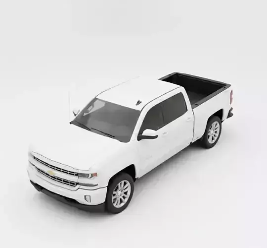2018 Chevrolet Silverado 1500 Crew Cab Low-poly 3D model 3