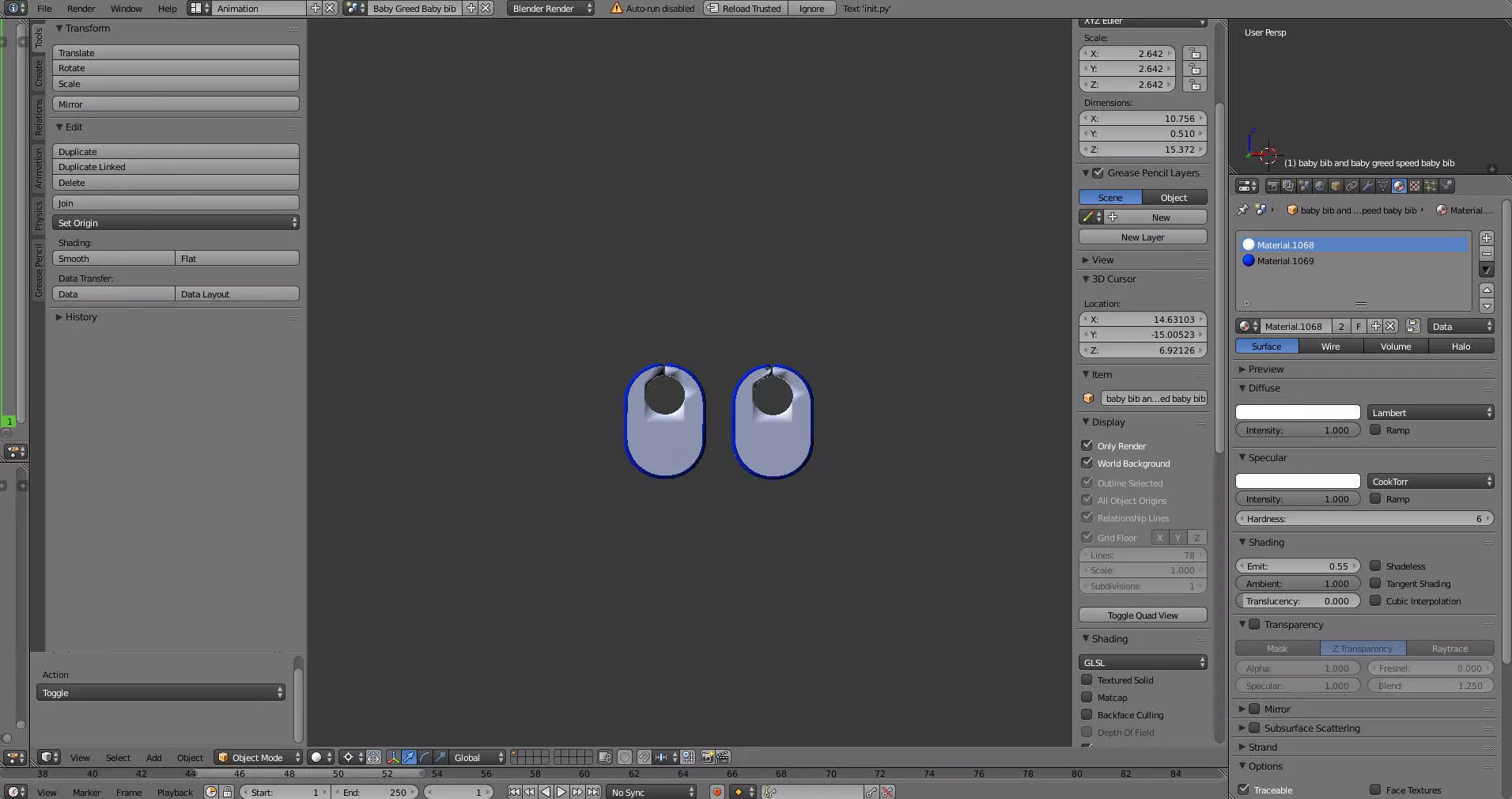 Super Rare Baby Racing bib Free 3D model