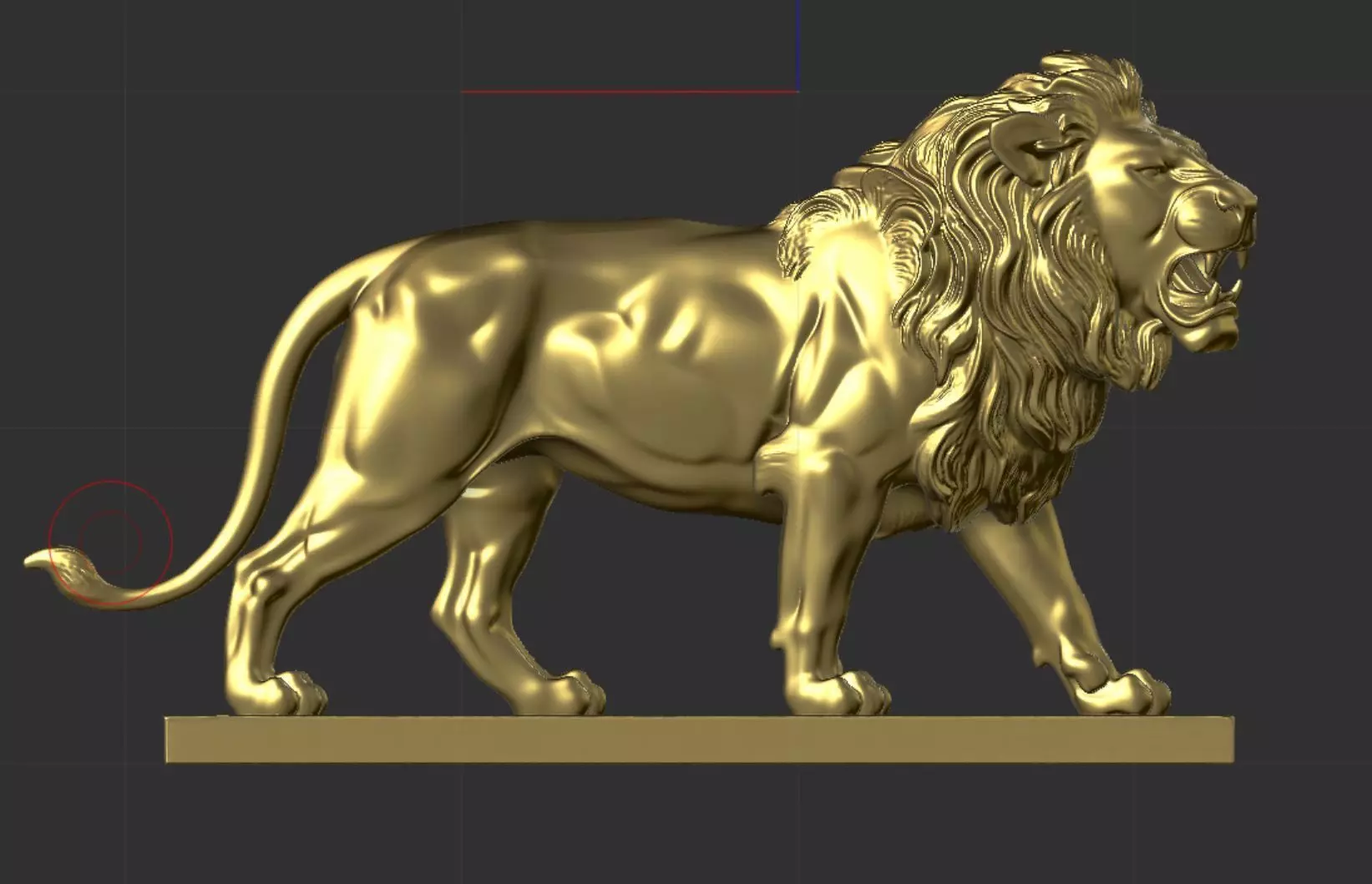 sculpture of the Detailed Lion 3d print file 3D print model