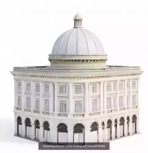 Civic Power And Urban Landmarks Collection 3D Model Pack 3