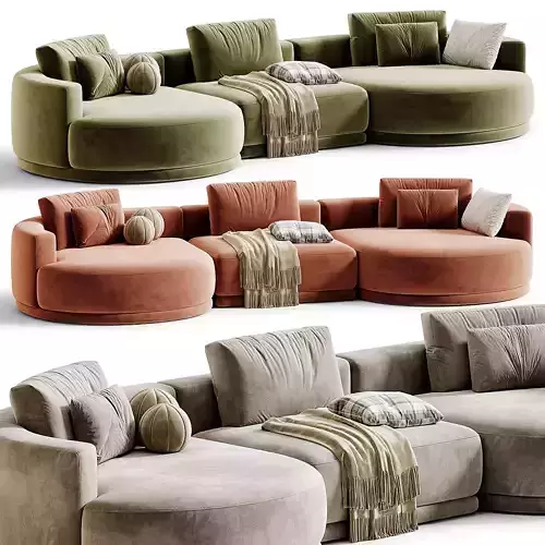 Franke Modular Sofa by Mononova 3D model 3