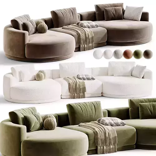 Franke Modular Sofa by Mononova 3D model 4
