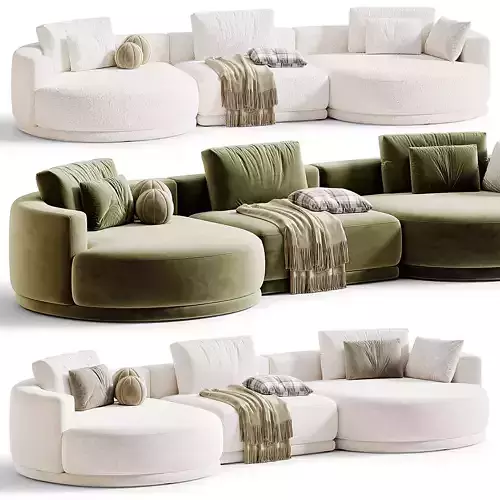 Franke Modular Sofa by Mononova 3D model 7