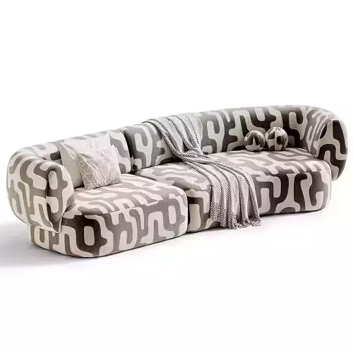 Hug Modular Sofa by Monologue 3D model 2