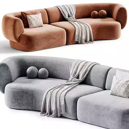 Hug Modular Sofa by Monologue 3D model 4