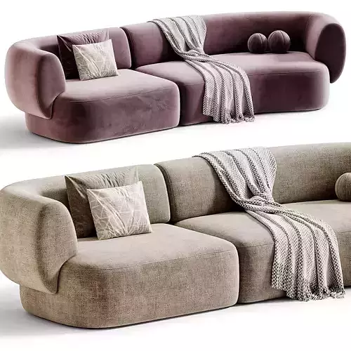 Hug Modular Sofa by Monologue 3D model 3