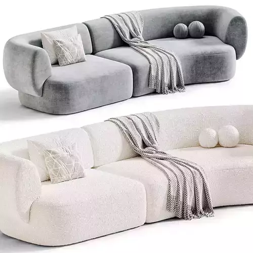 Hug Modular Sofa by Monologue 3D model 6