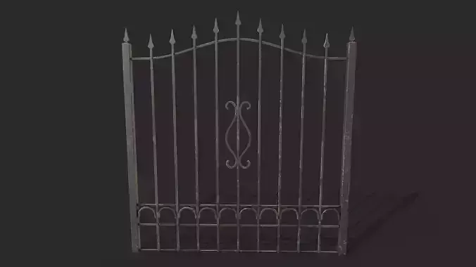 Iron Fence Low-poly 3D model