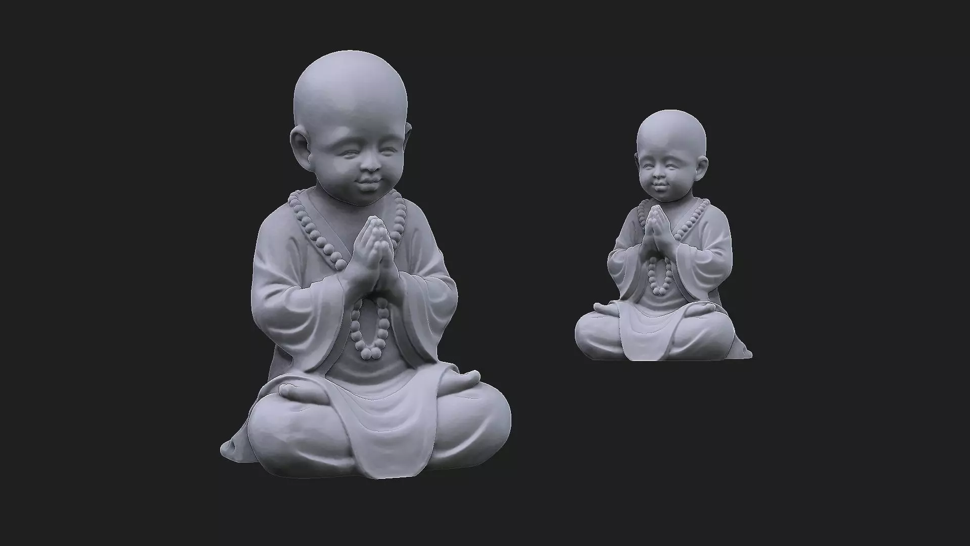 baby monk 3D print model