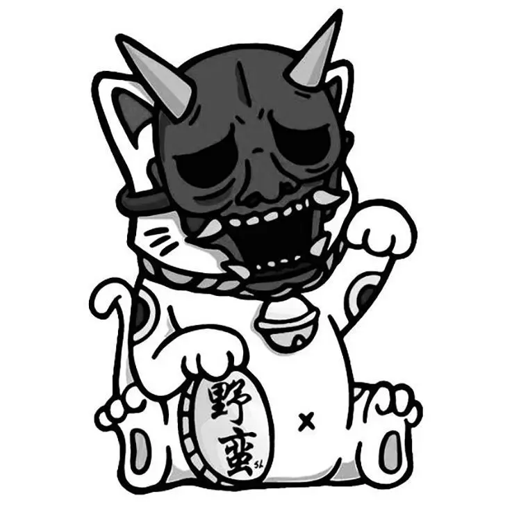 Streetwear Hannya Maneki Neko Hannya Mask toy 3D print model