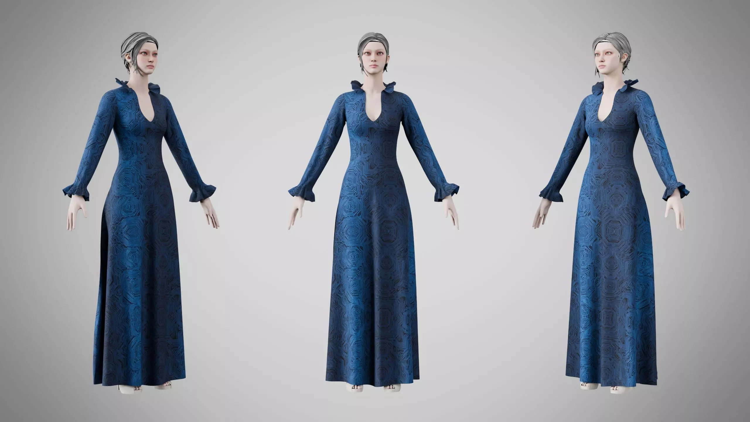 Dress 29 Digital Horizon Weave Low-poly 3D model