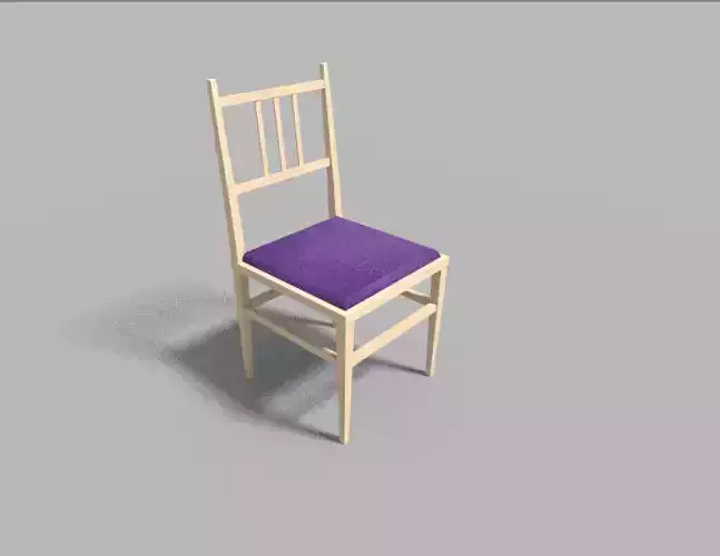 low poly chair 1 with seat