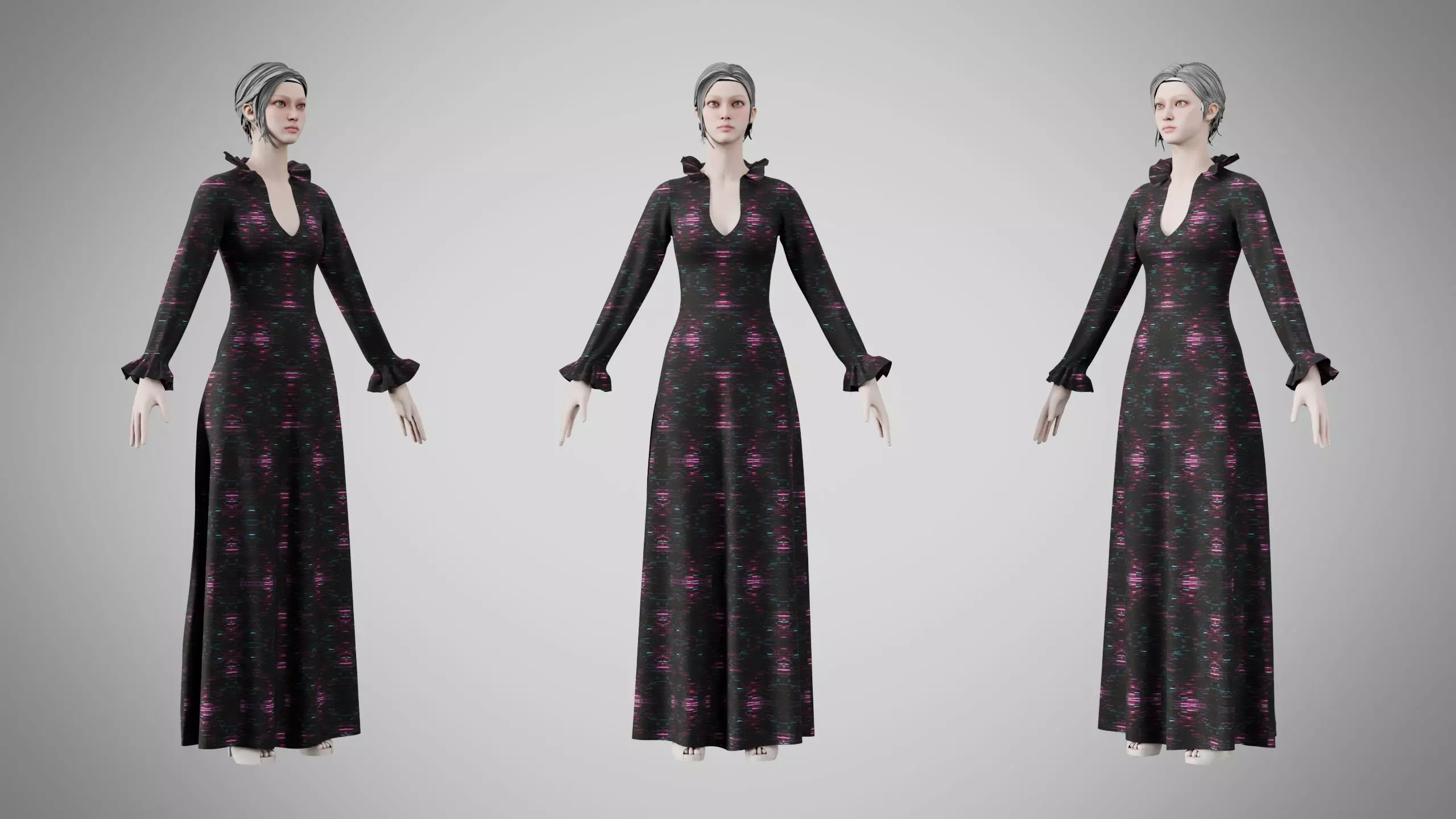 Dress 29 Light Burst Static Low-poly 3D model