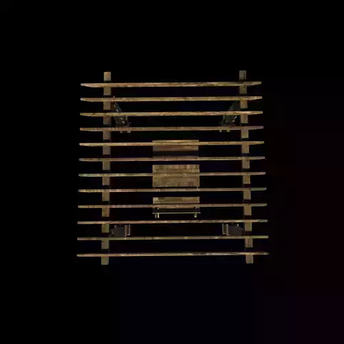 Wooden pergola 9  3D model 5