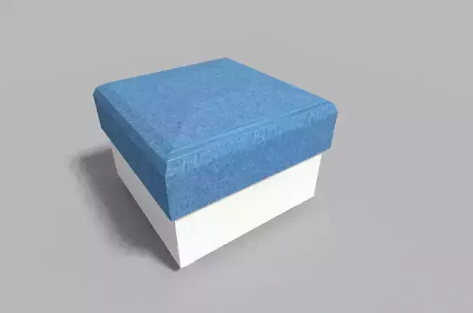 low poly taburet box Low-poly 3D model