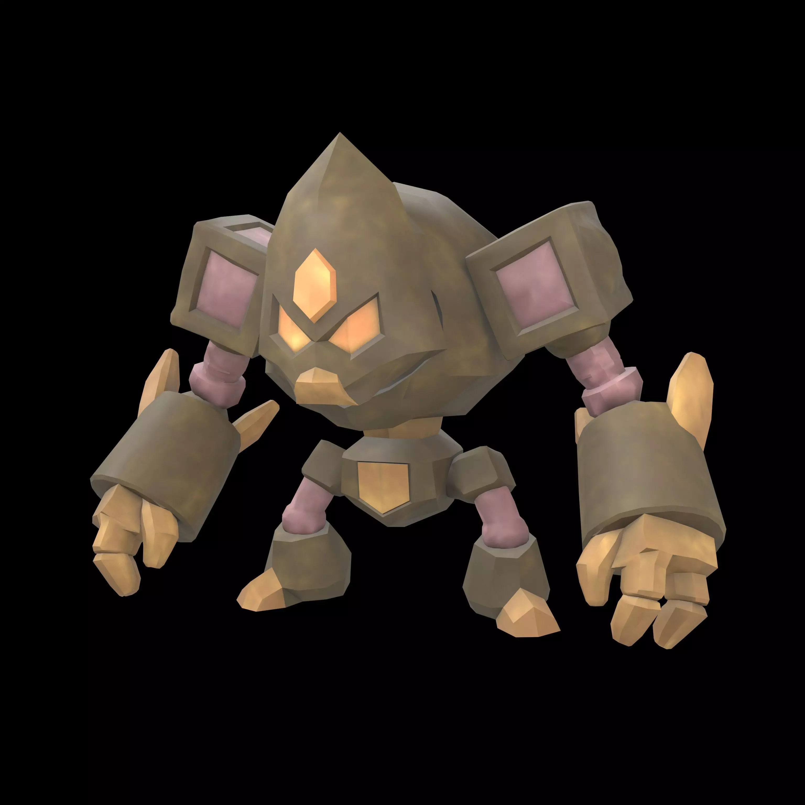 Stone Giant Monster v1 002 Low-poly 3D model