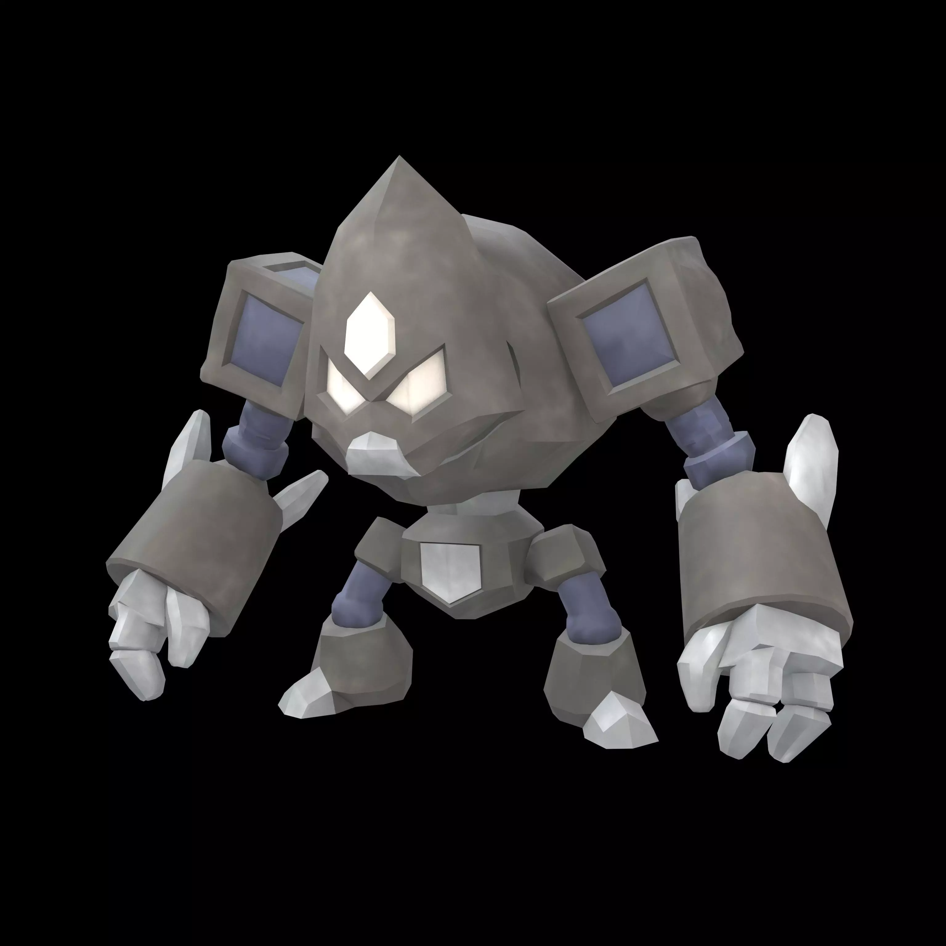 Stone Giant Monster v1 003 Low-poly 3D model