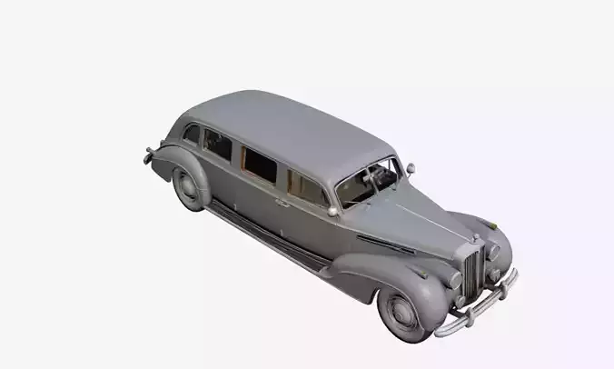 1940s Vintage Limousine 3D Model Classic Luxury Sedan