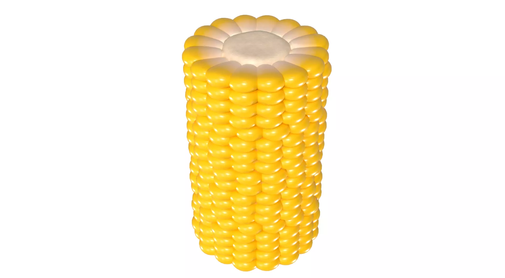 Corn Cob Piece Sliced Yellow Maize PBR 3D model