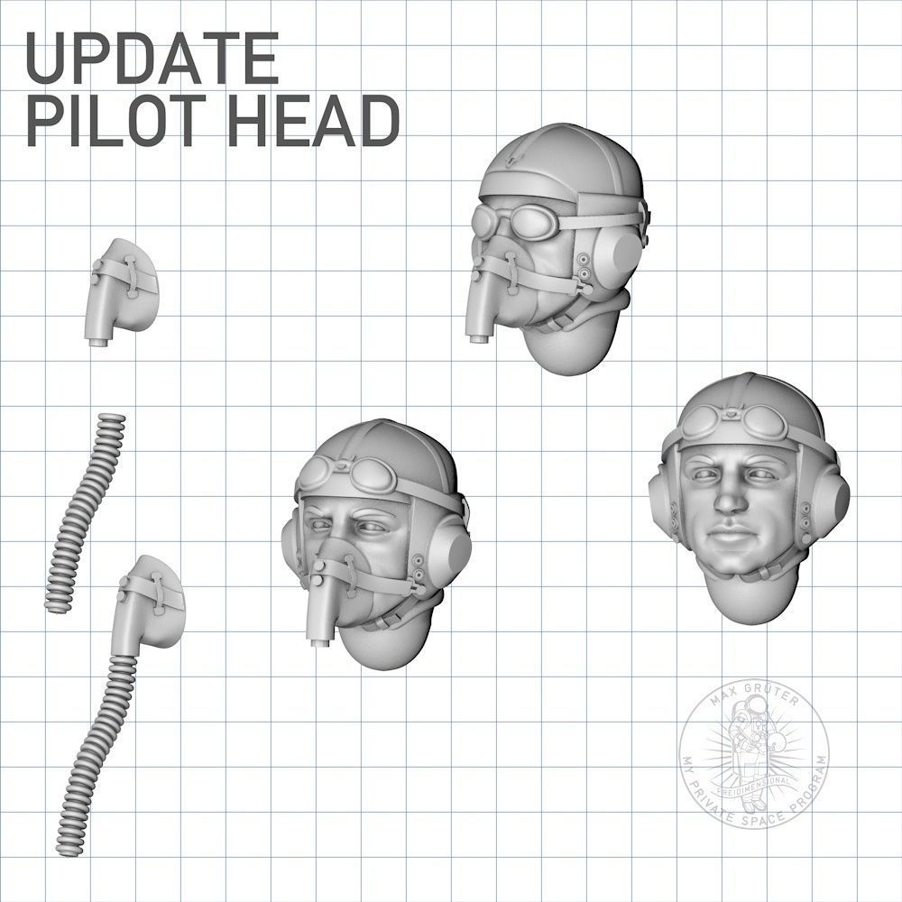 Pilot Me-109 3D print model_1