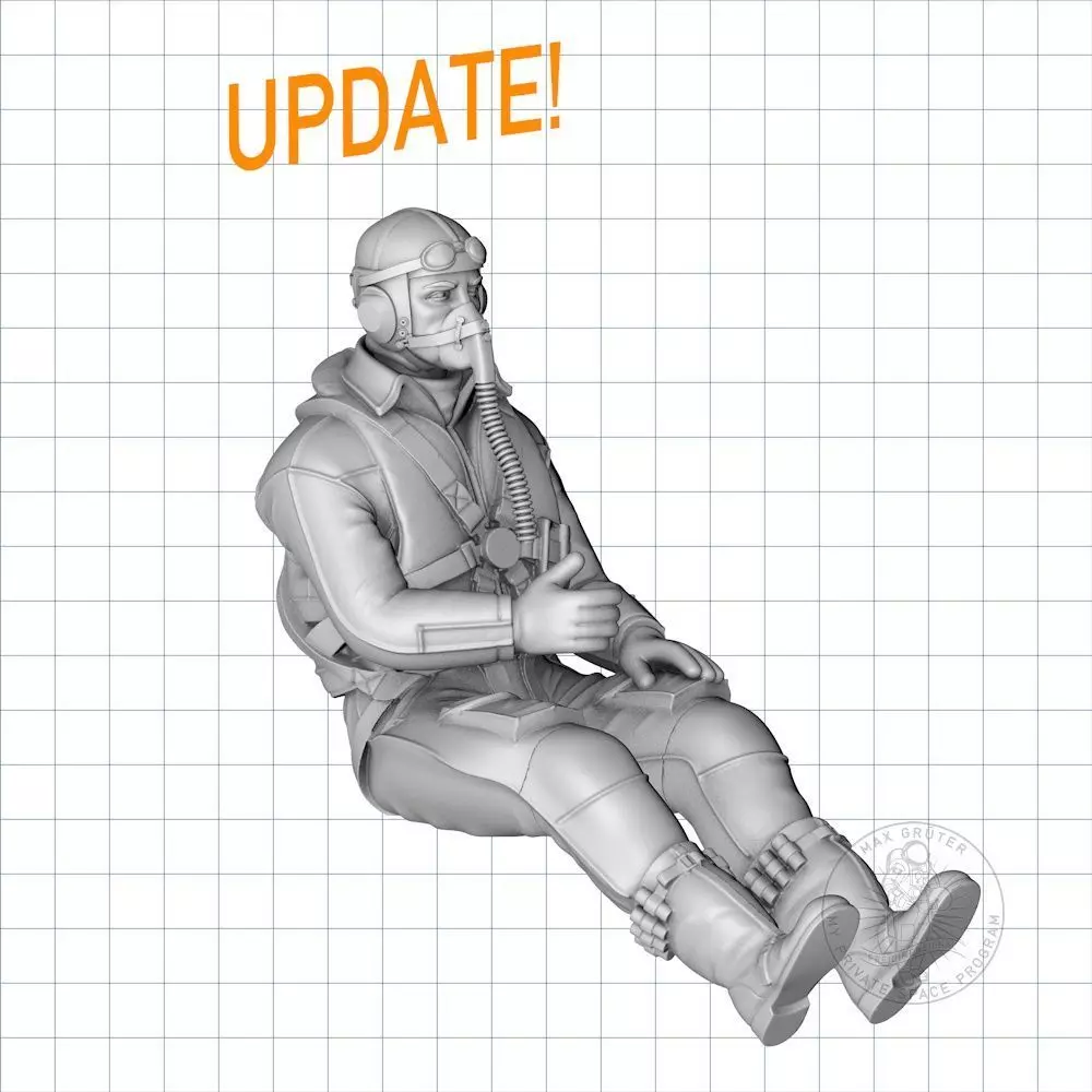 Pilot Me-109 3D print model_0