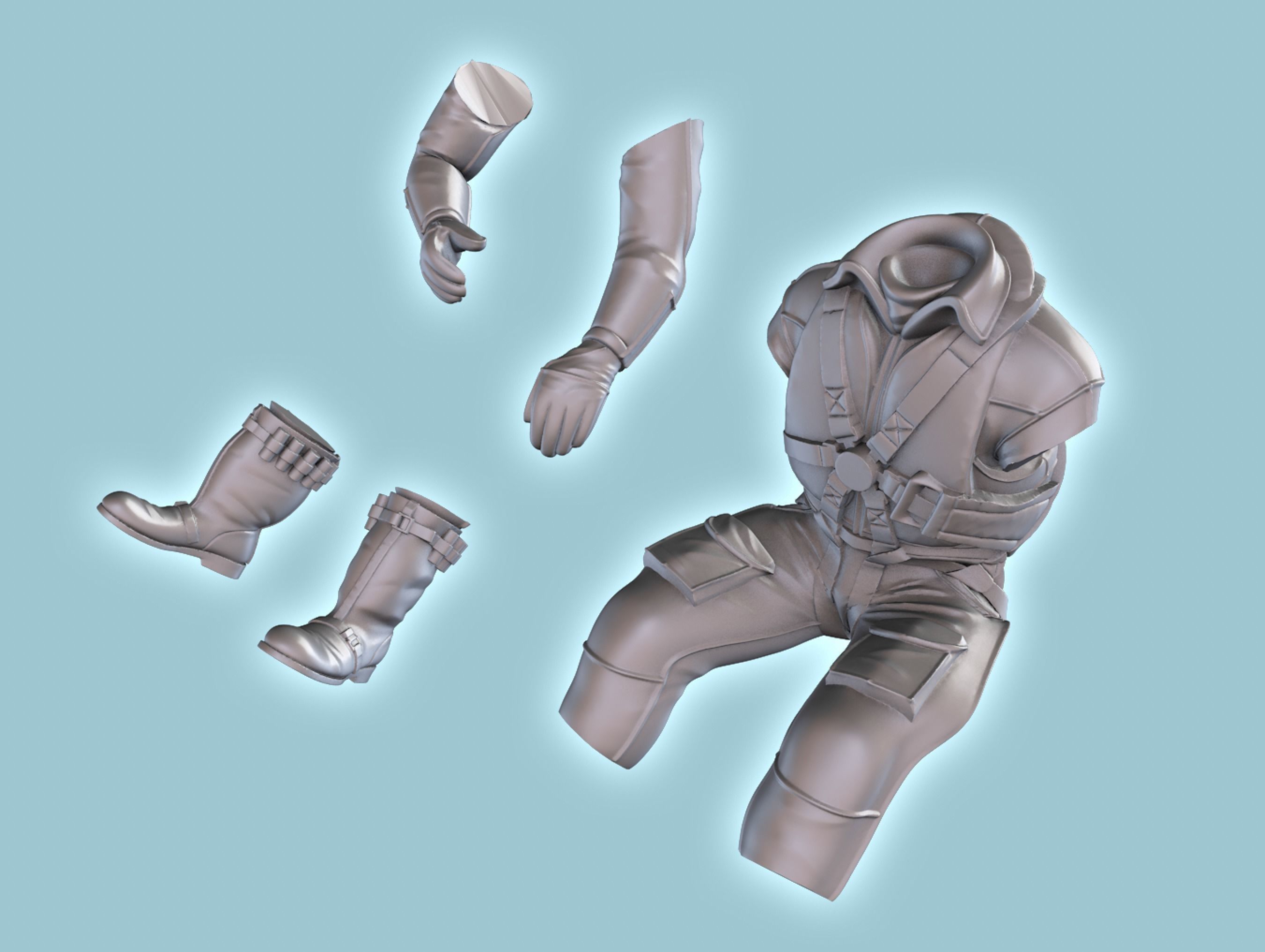 Pilot Me-109 3D print model_12