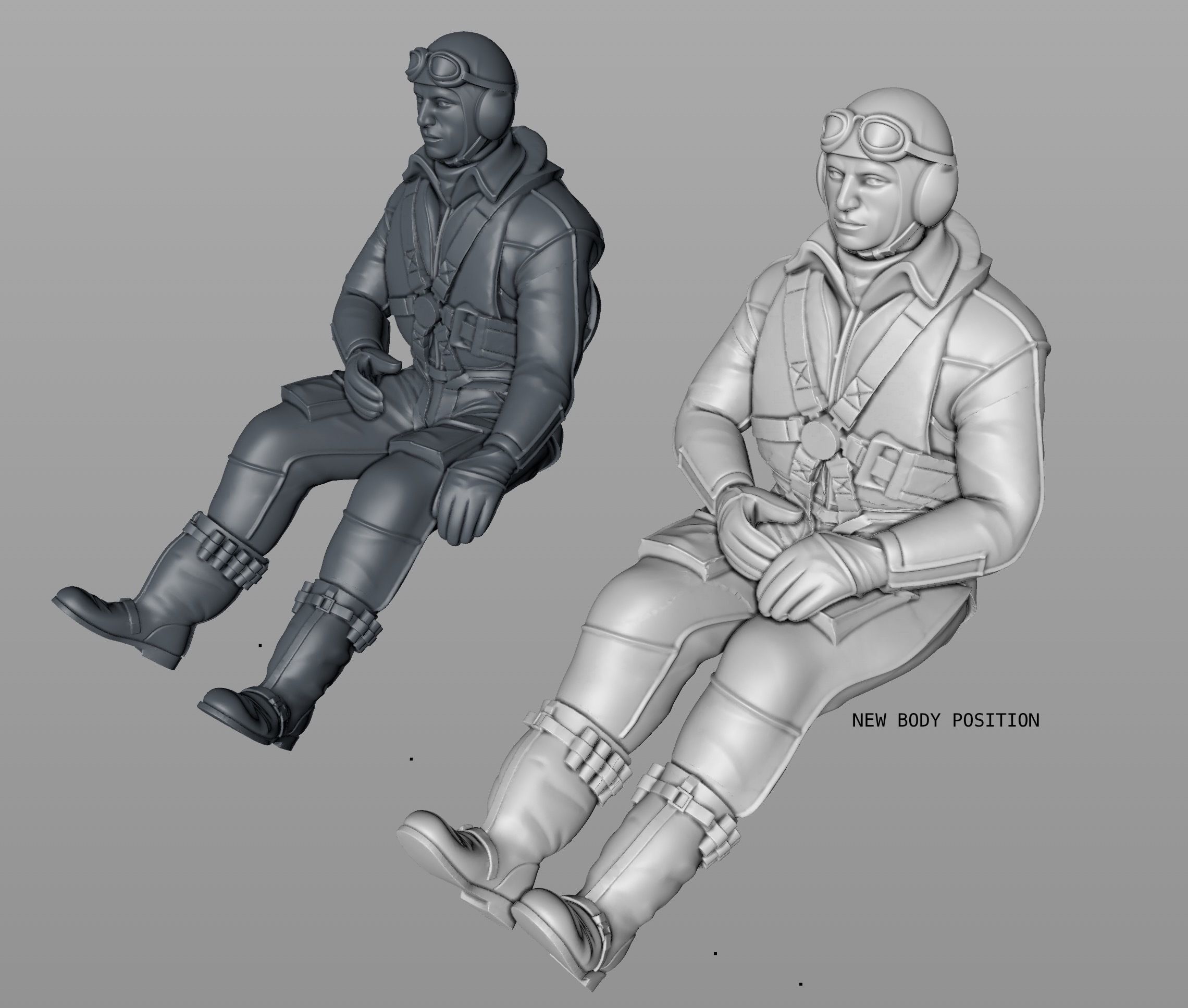 Pilot Me-109 3D print model_6