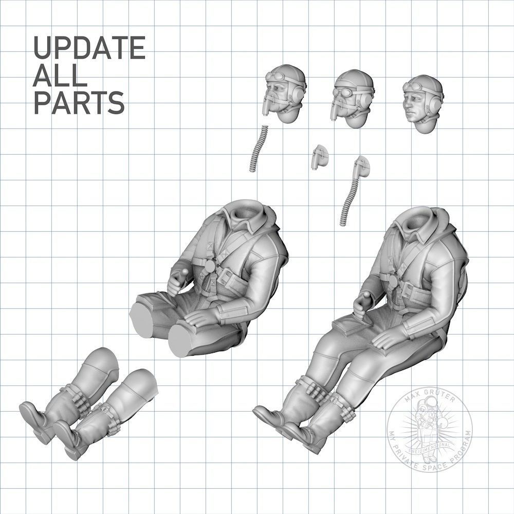Pilot Me-109 3D print model_2