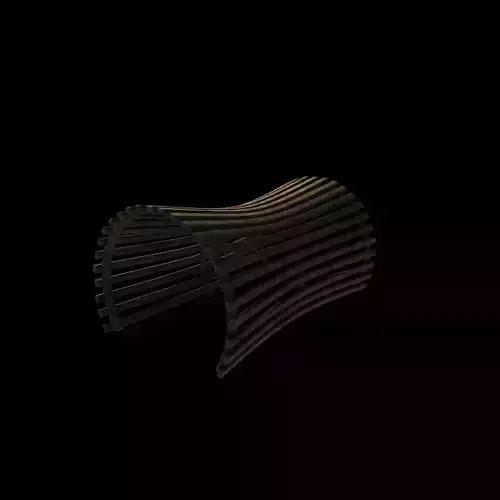 Wooden Pergola 11 3D model 3