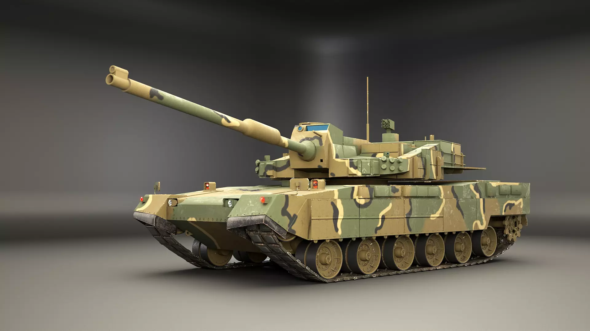 Korean K2 Black Panther Main Battle Tank Low-poly 3D model